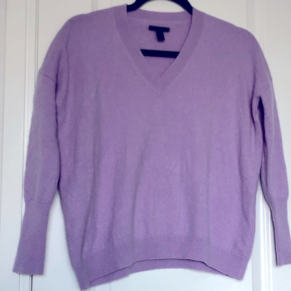 J Crew Lilac Cashmere Sweater